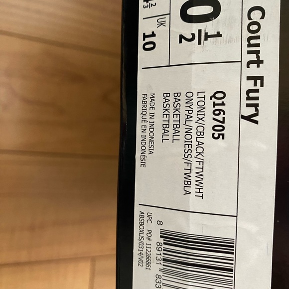 ADIDAS COURT FURY MEN’S 10.5 BRAND NEW IN BOX WITH TAGS NEVER WORN - Picture 3 of 5